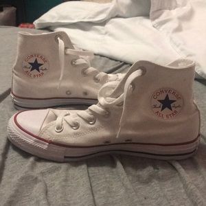 High top white converse all star
